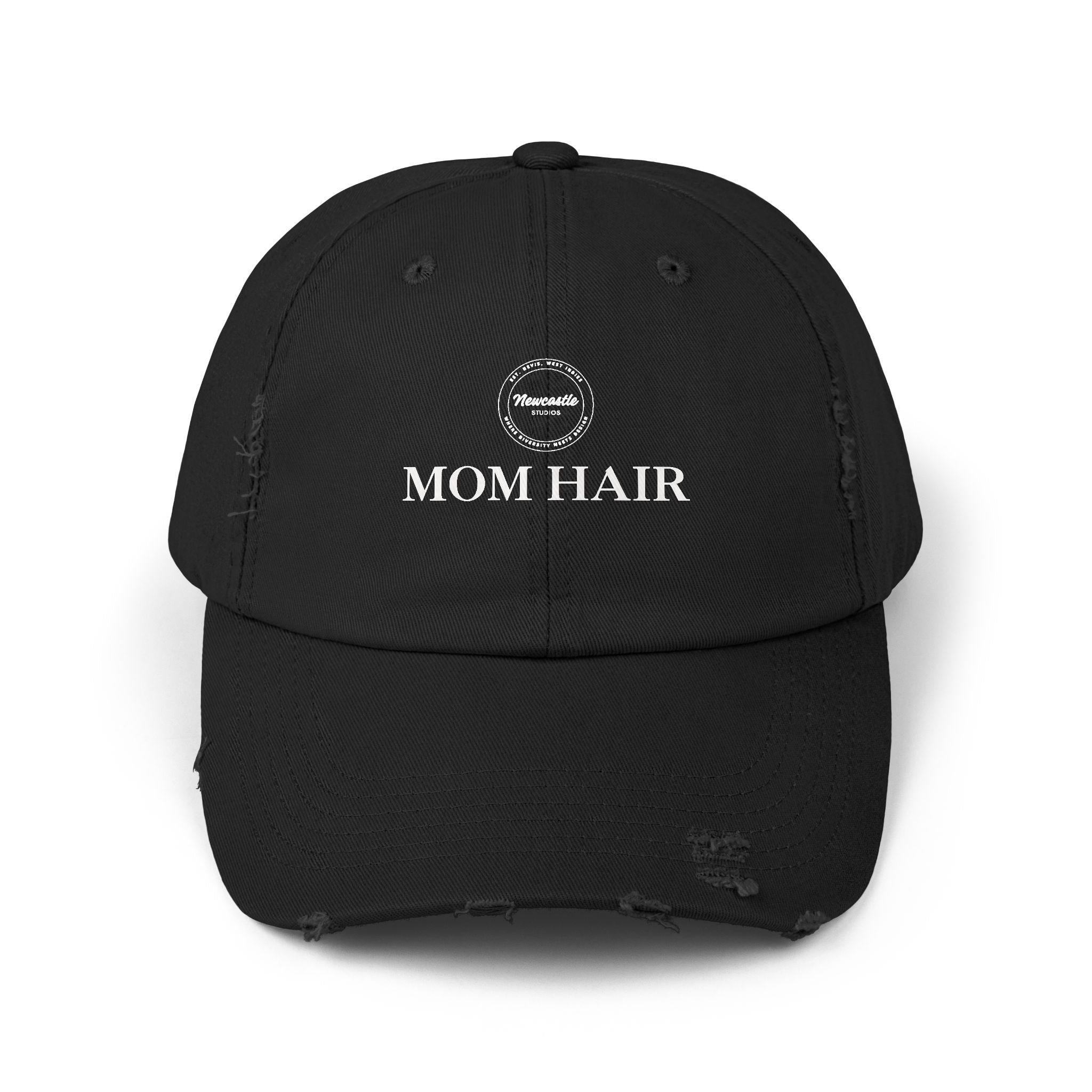"Mom Hair" Distressed Hat