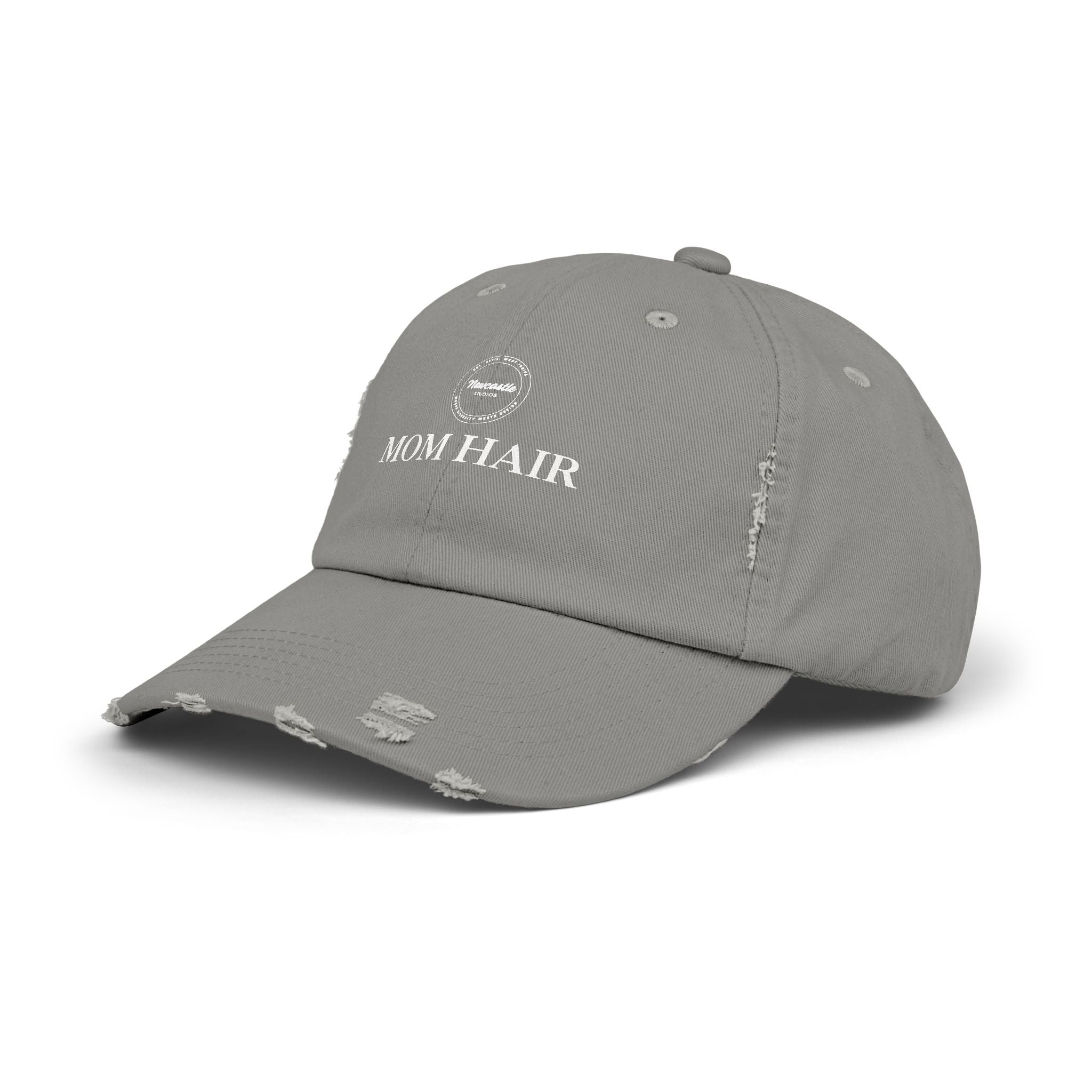 "Mom Hair" Distressed Hat