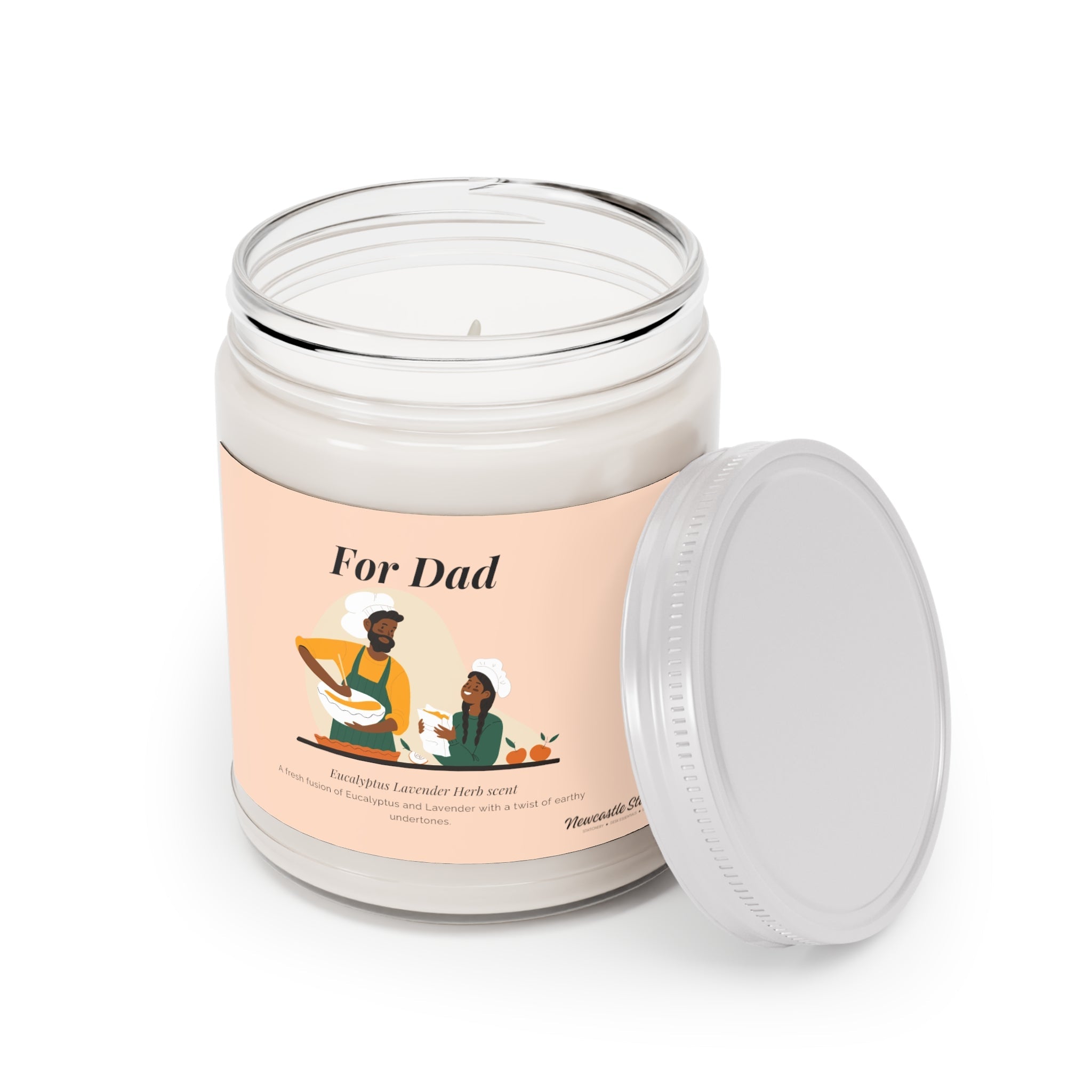 "Cooking with Dad" Glass Candle