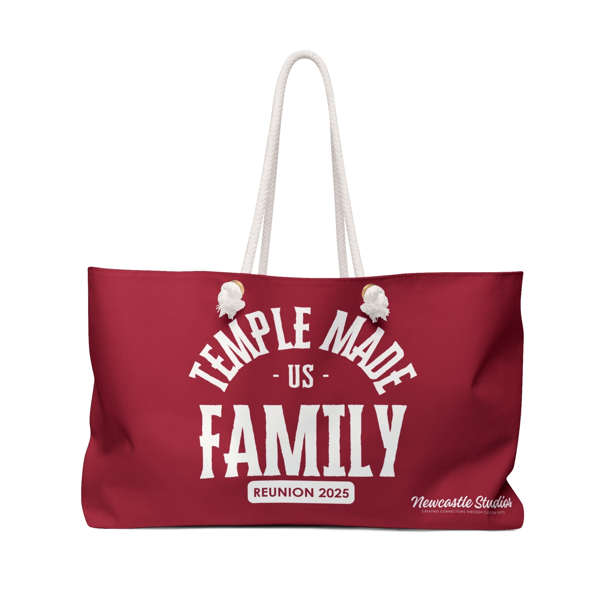 TempleMADE Us Family Weekend Bag (Cherry + White)
