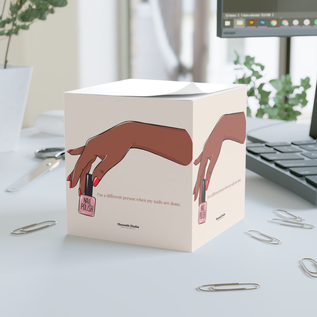"Manicures are Mandatory" Note Cube