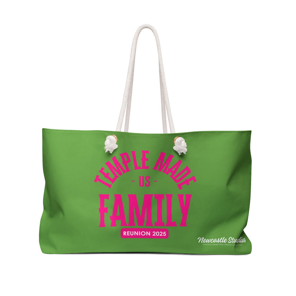 TempleMADE Us Family Weekend Bag (Pink + Green)