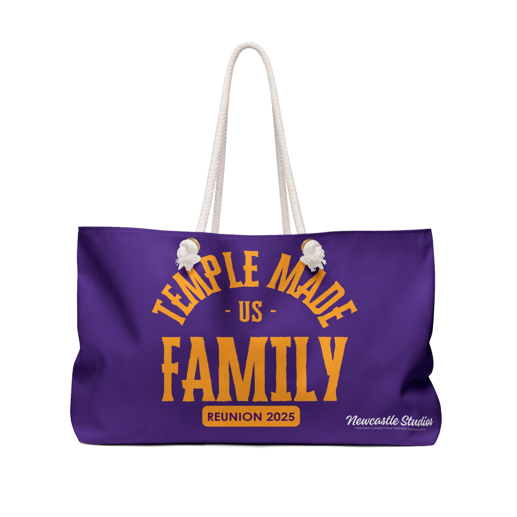 TempleMADE Us Family Weekend Bag (Purple + Gold)