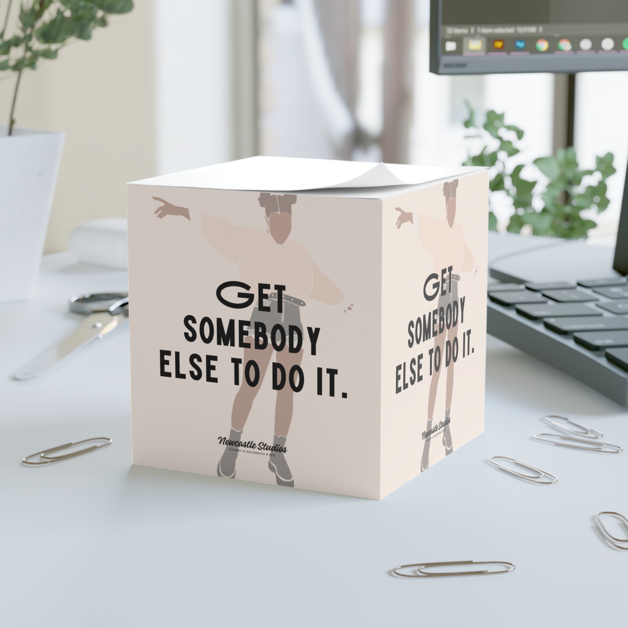 "Boundaries, Not Burnout" Note Cube