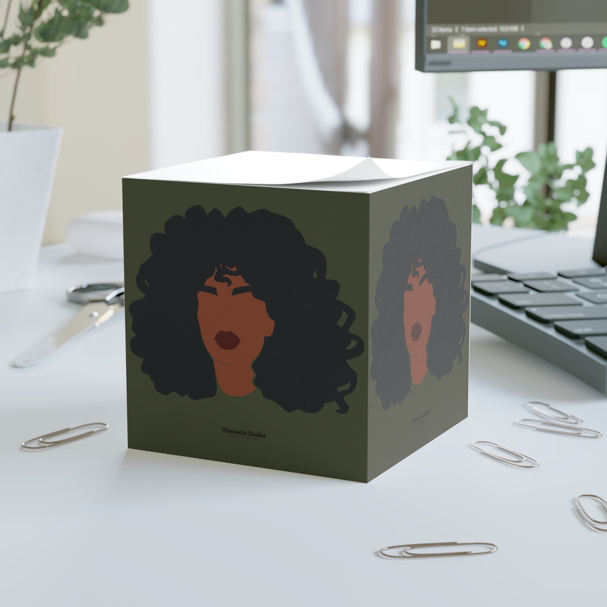 "Big Hair, Don't Care Note Cube