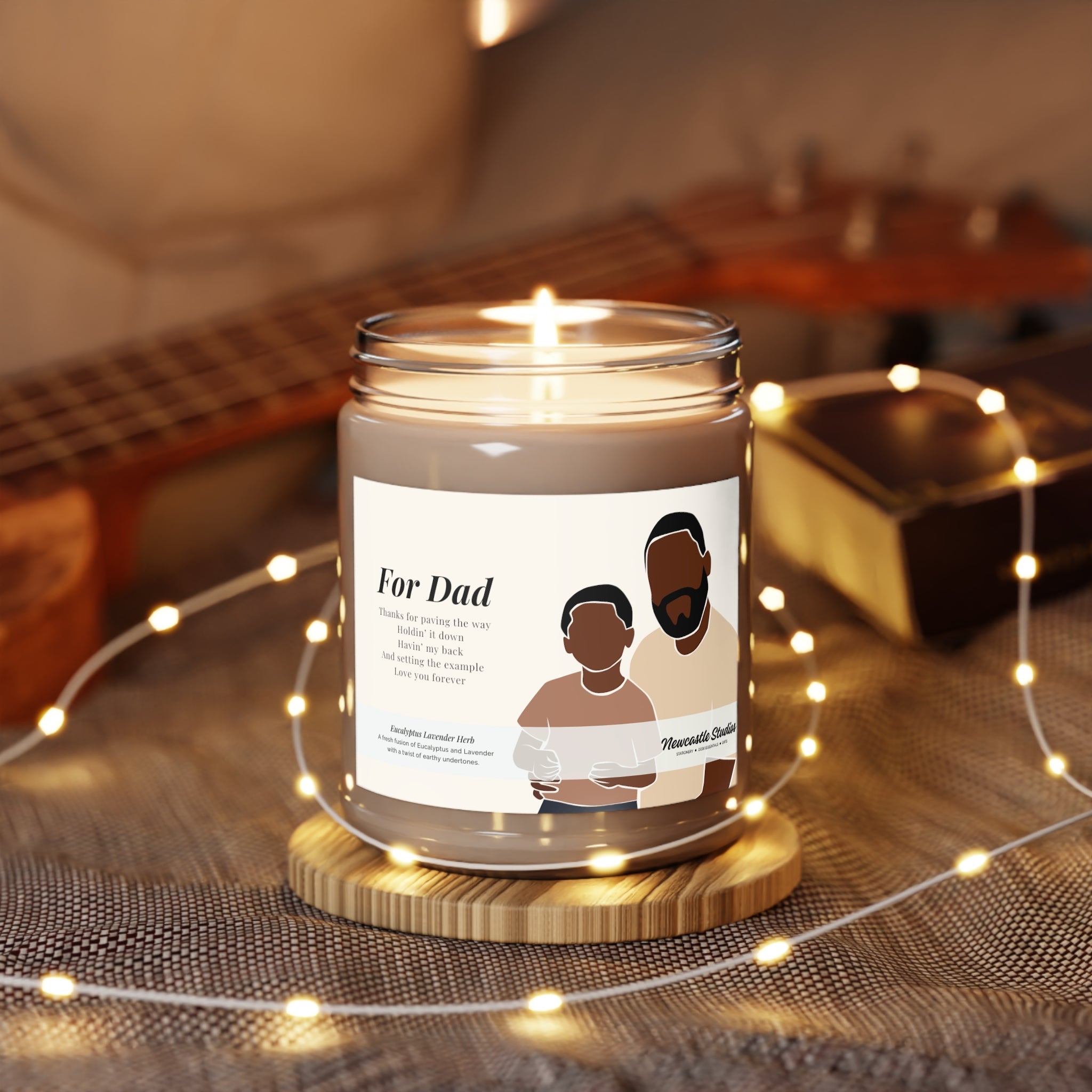 "For Dad #1" Glass Candle