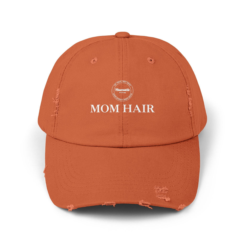 "Mom Hair" Distressed Hat