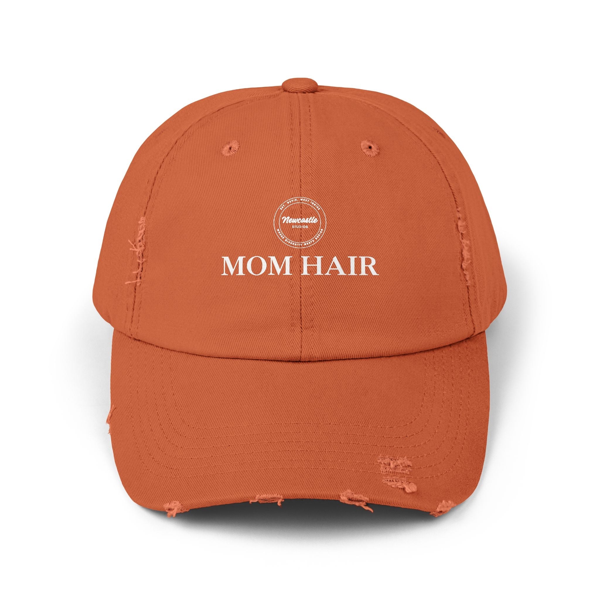 "Mom Hair" Distressed Hat