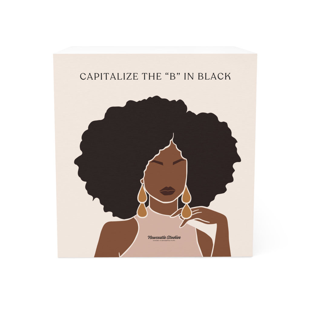 "Capitalize the 'B' in Black" Note Cube