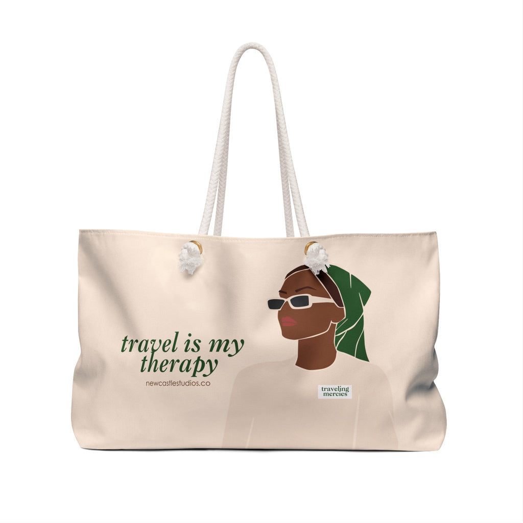 "Travel is my Therapy" Weekend Bag