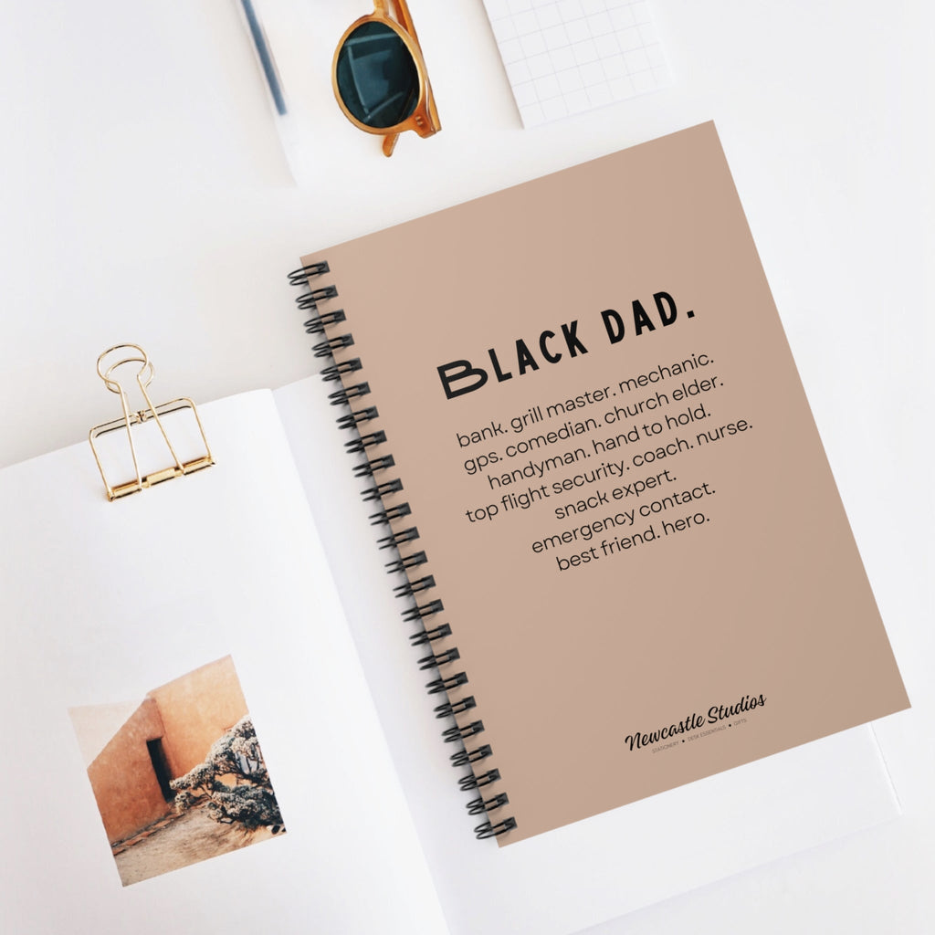 "Black Dad" Spiral Notebook
