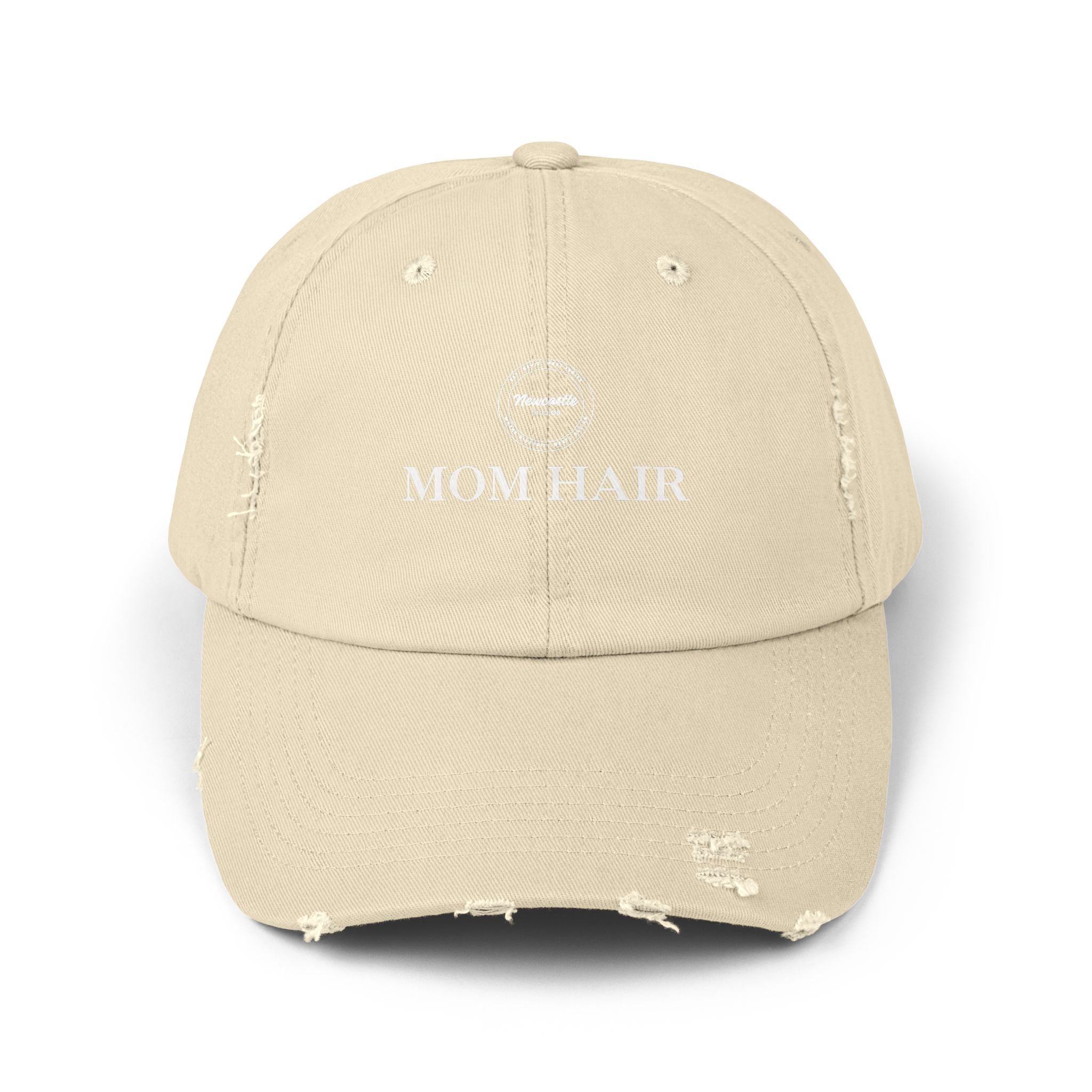 "Mom Hair" Distressed Hat