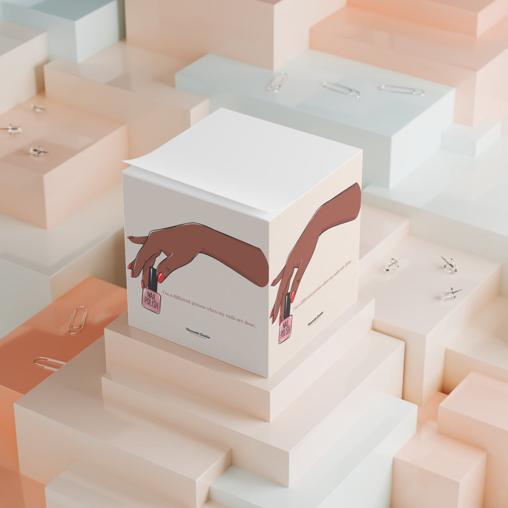 "Manicures are Mandatory" Note Cube