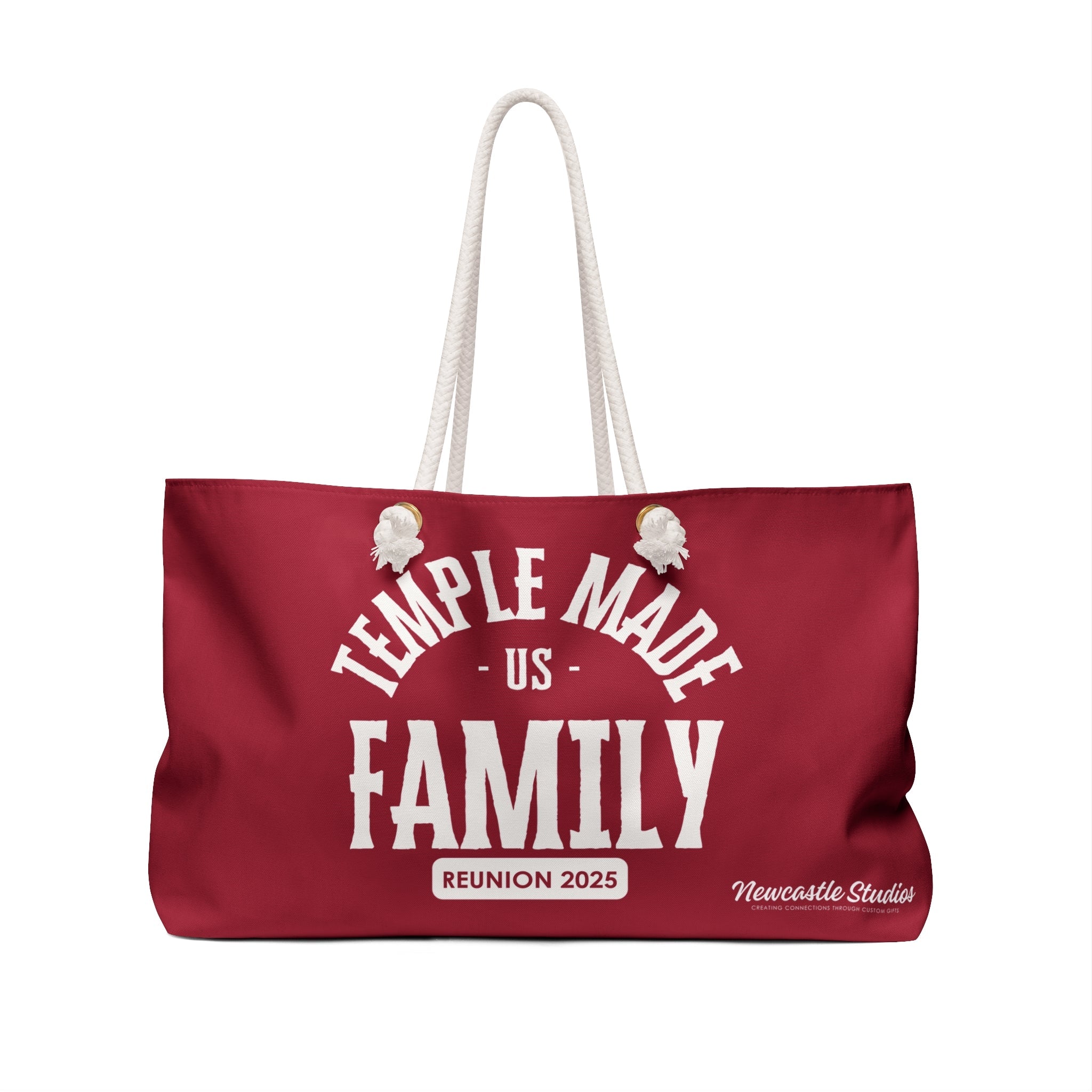 TempleMADE Us Family Weekend Bag (Cherry + White)