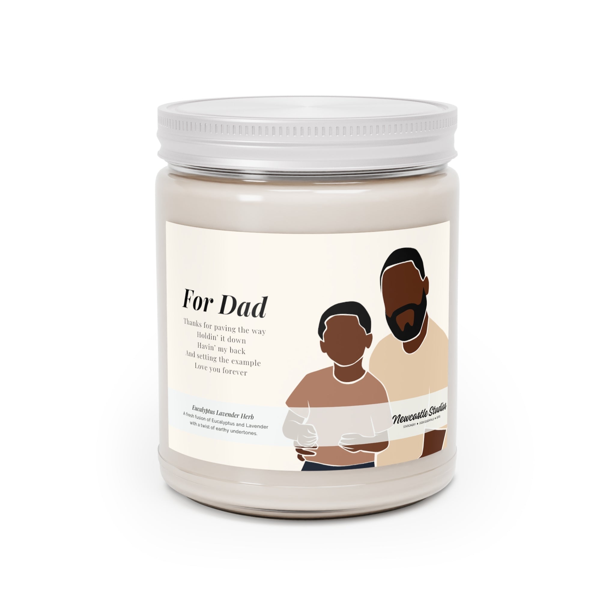 "For Dad #1" Glass Candle