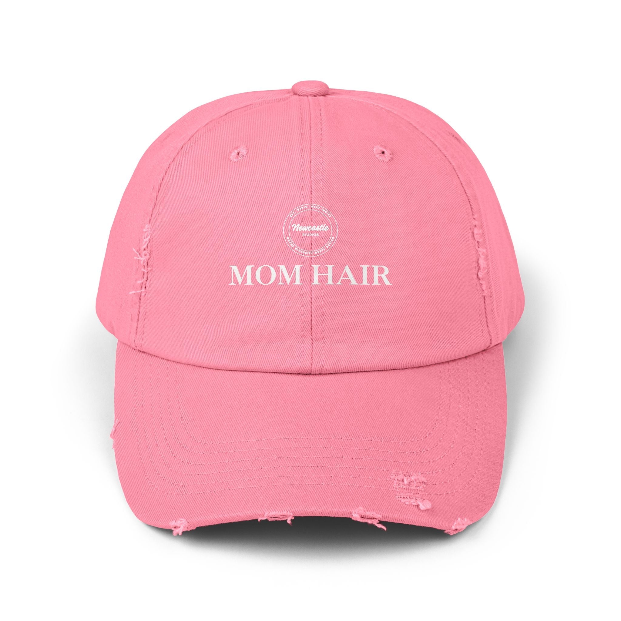 "Mom Hair" Distressed Hat