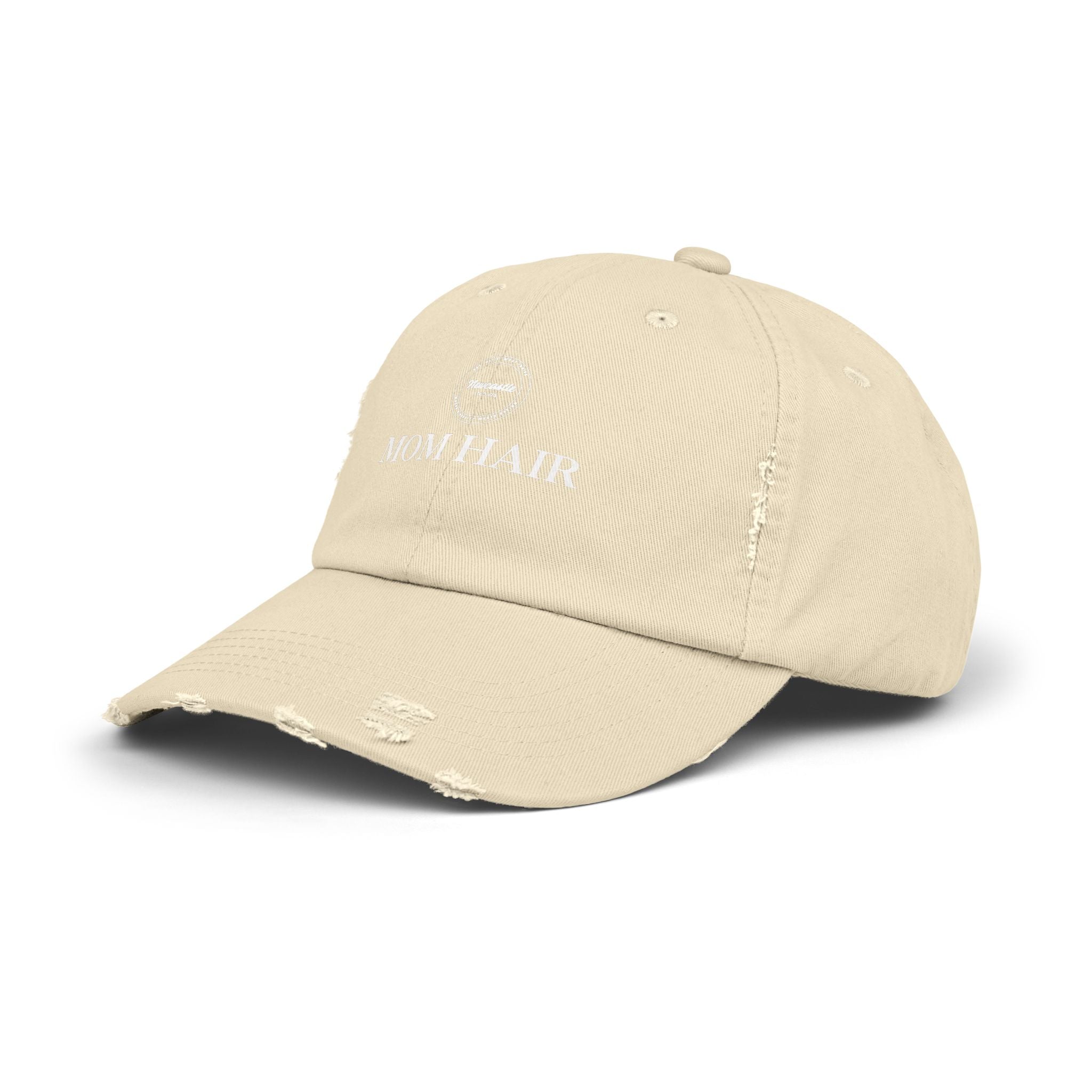 "Mom Hair" Distressed Hat