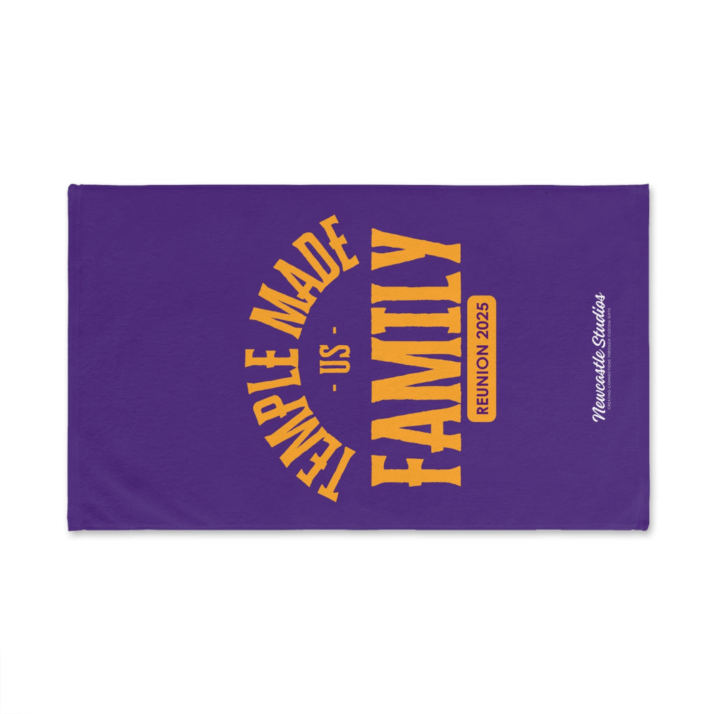 TempleMADE Us Family Hand Towel (purple + gold)