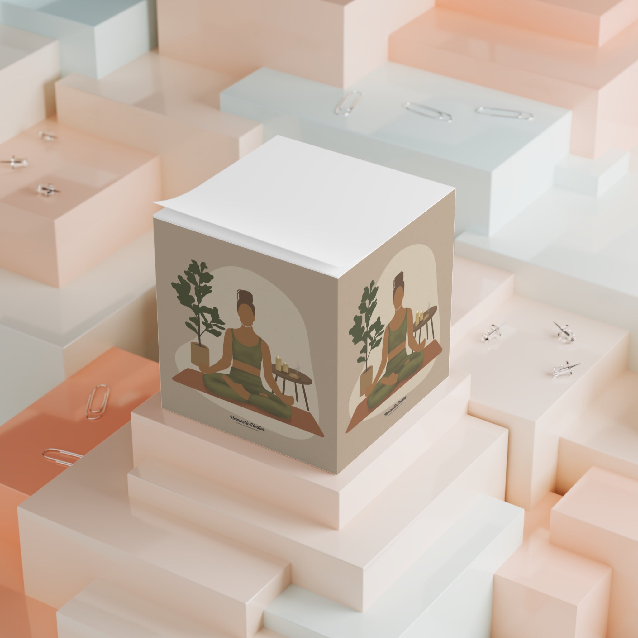 "Yoga #1" Note Cube