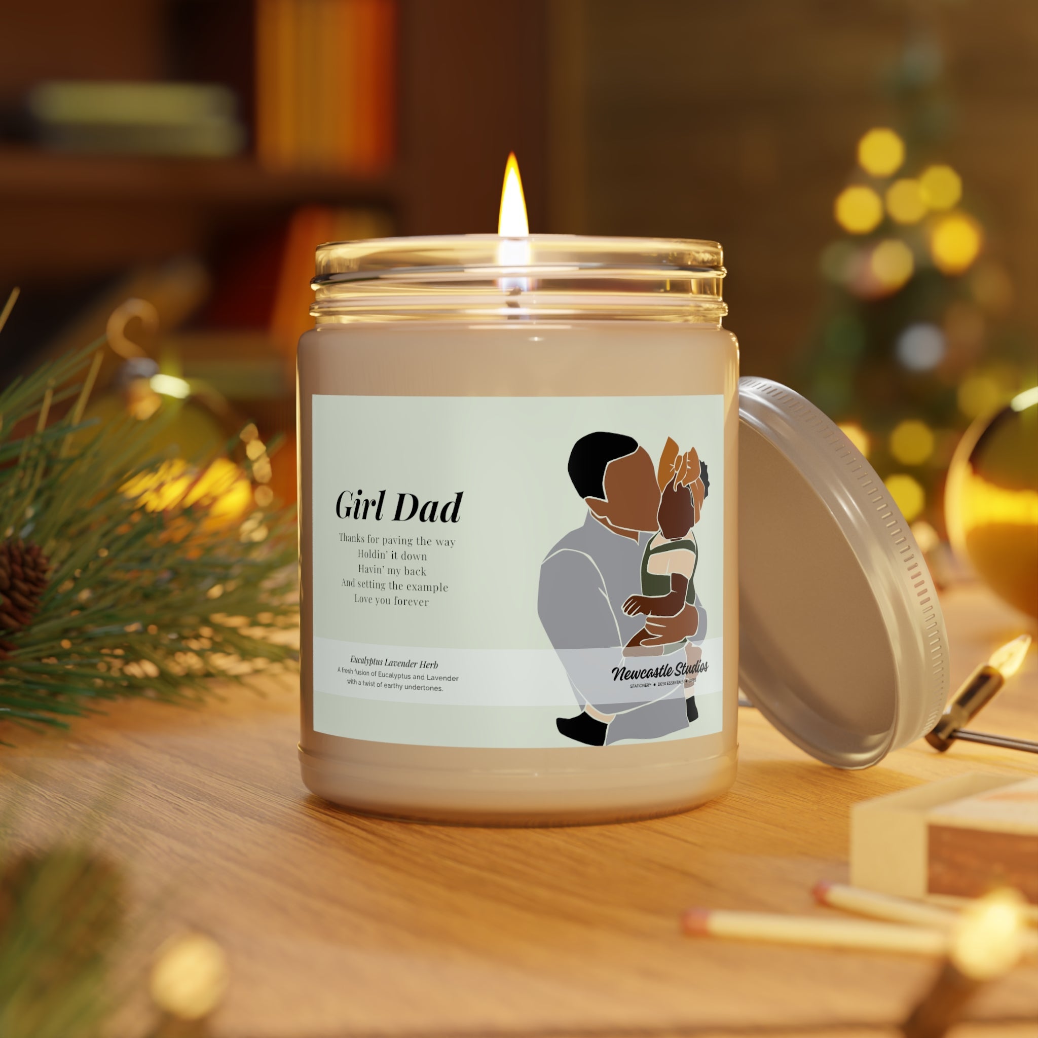 "Girl Dad" Glass Candle