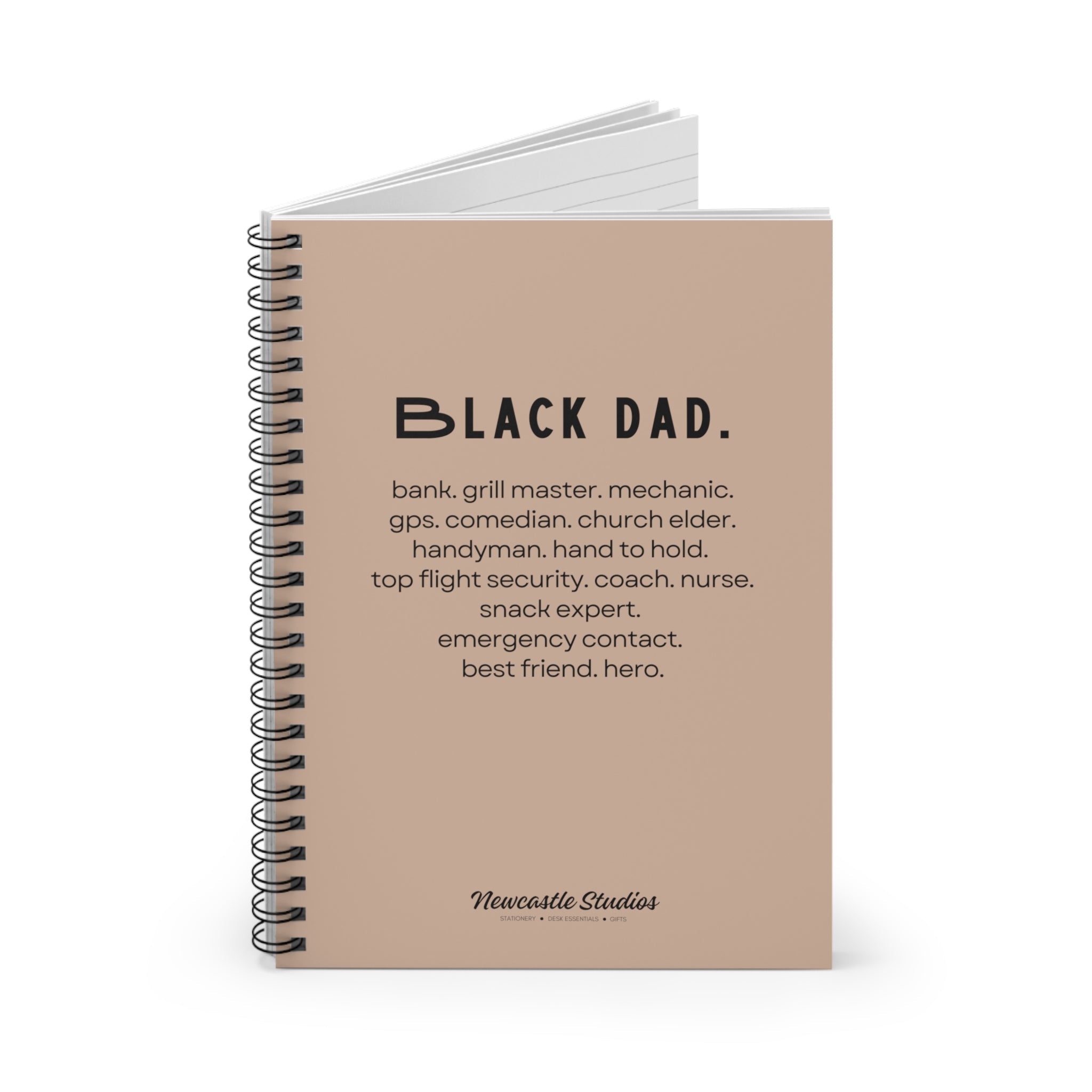 "Black Dad" Spiral Notebook