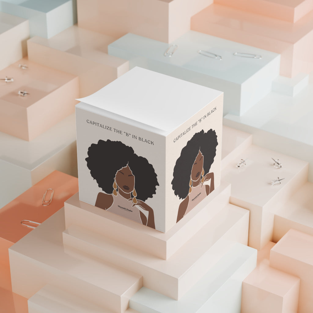 "Capitalize the 'B' in Black" Note Cube