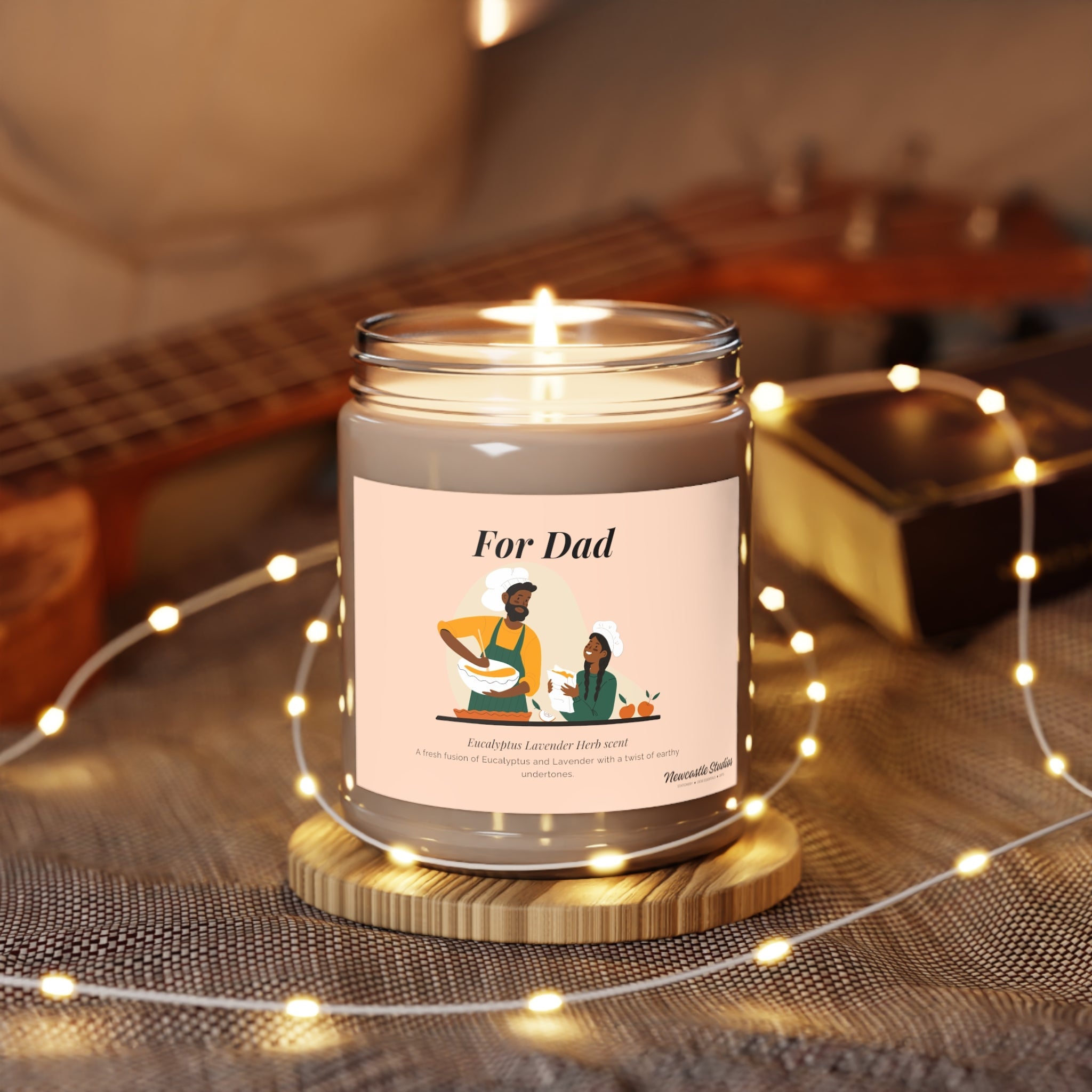 "Cooking with Dad" Glass Candle