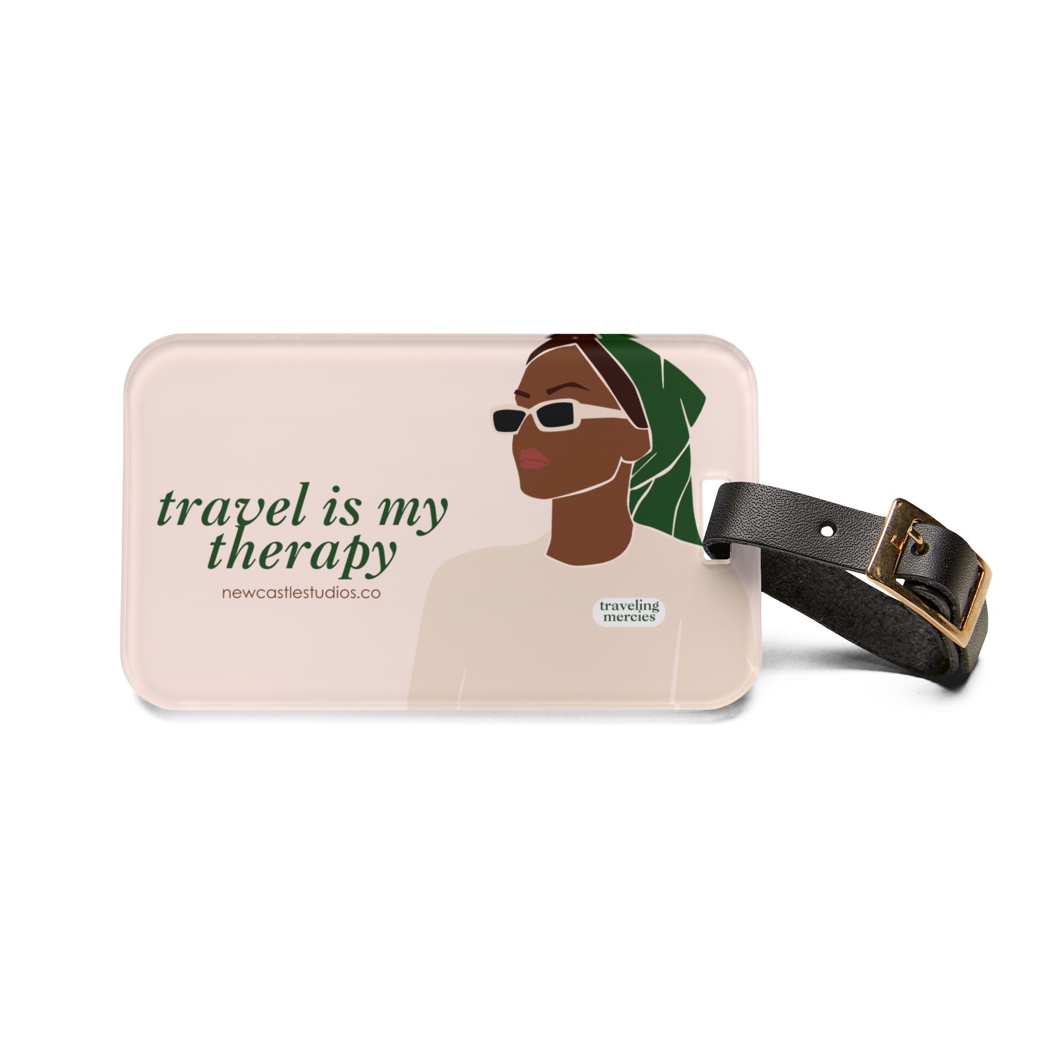 "Travel is my Therapy" Luggage Tag