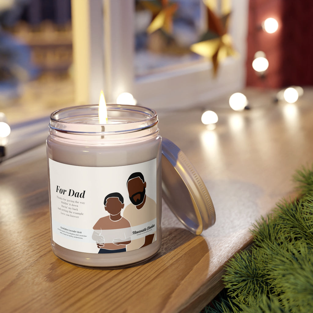 "For Dad #1" Glass Candle