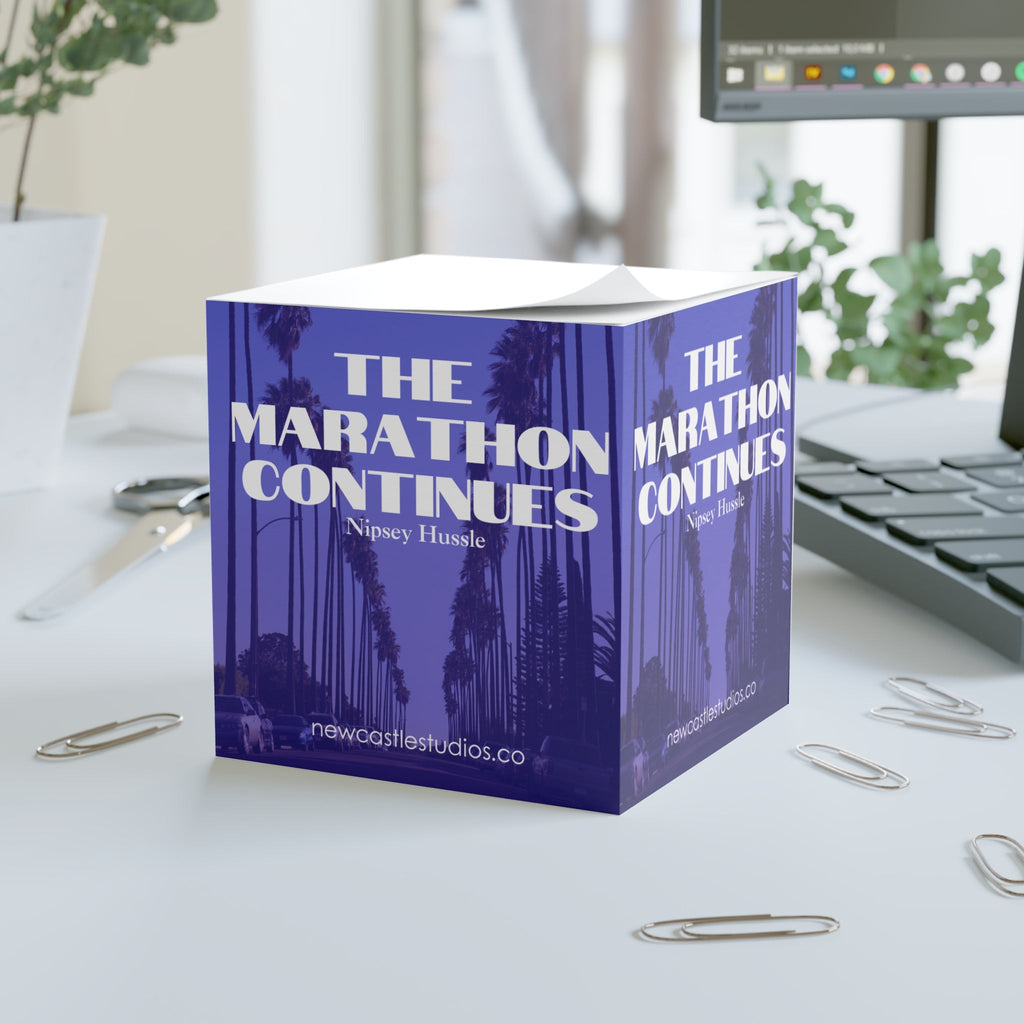 "The Marathon Continues" Note Cube