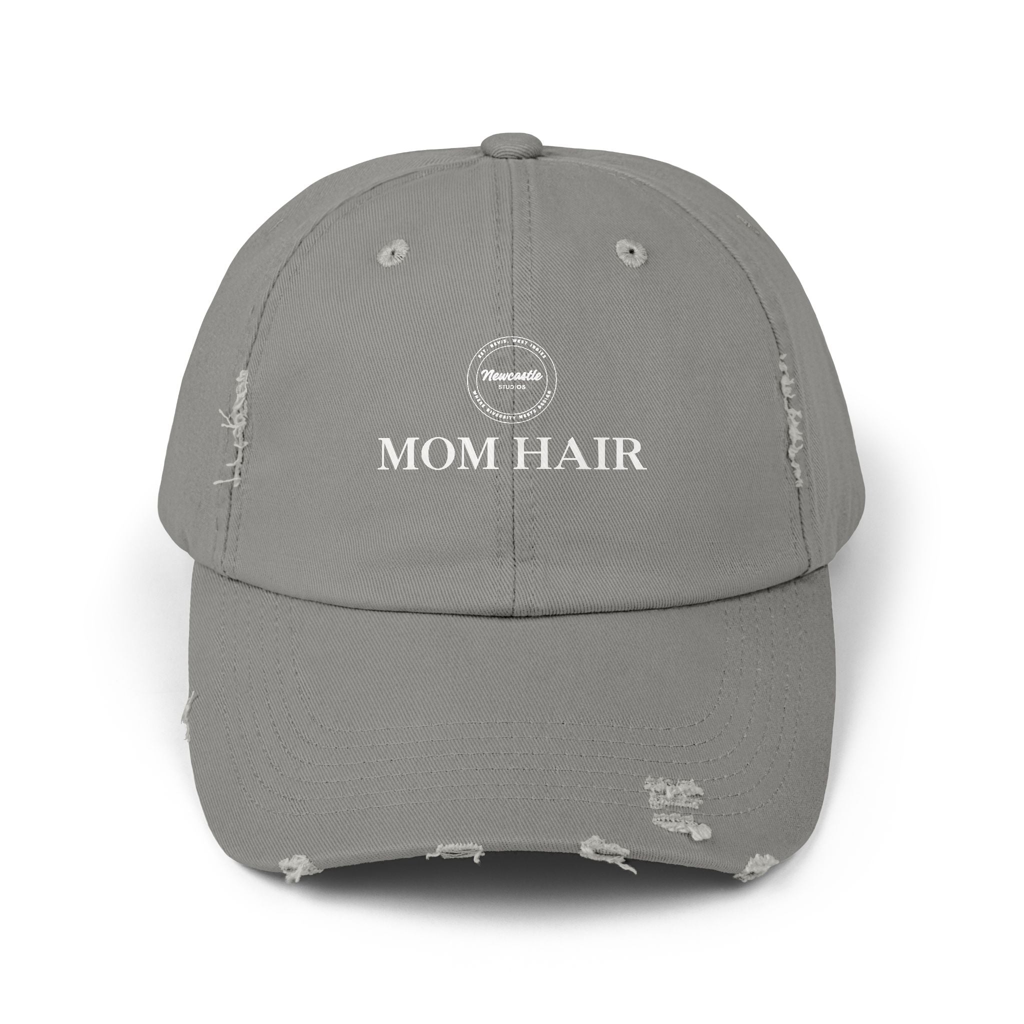 "Mom Hair" Distressed Hat