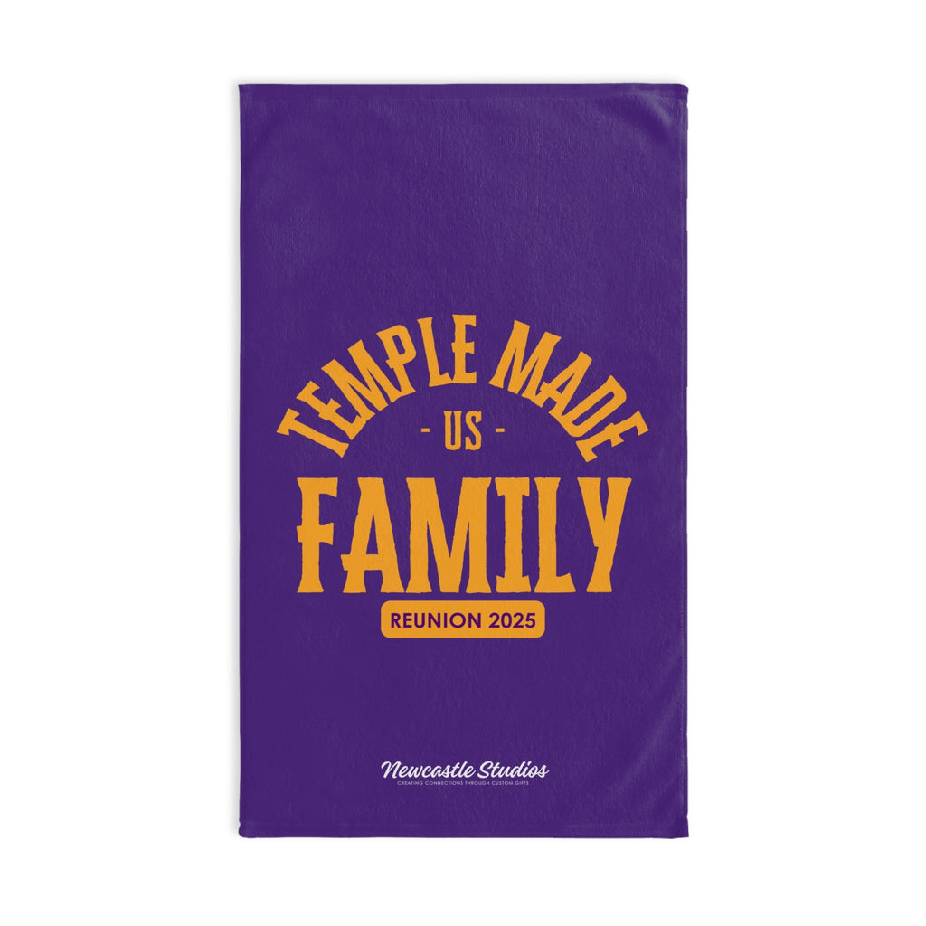 TempleMADE Us Family Hand Towel (purple + gold)