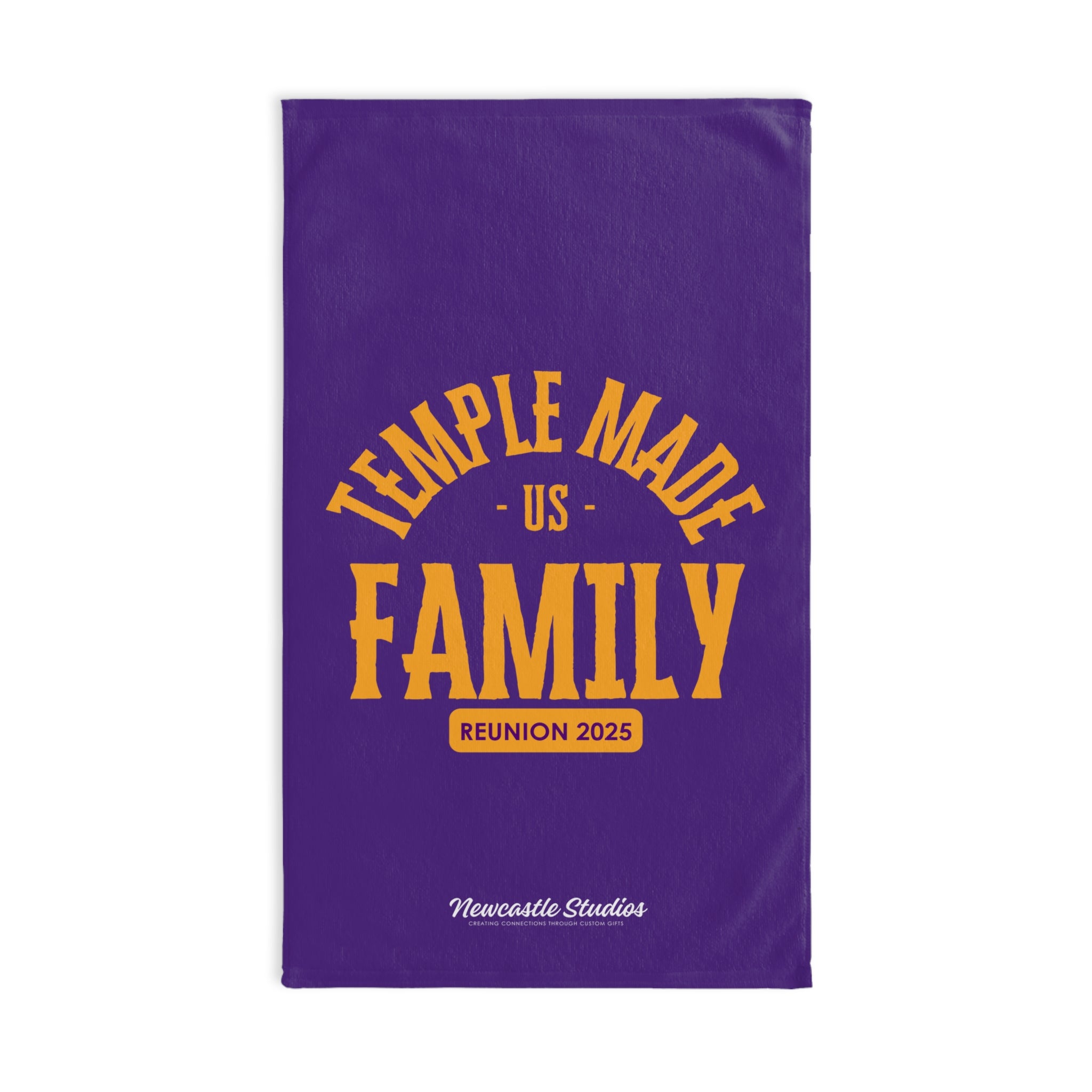 TempleMADE Us Family Hand Towel (purple + gold)