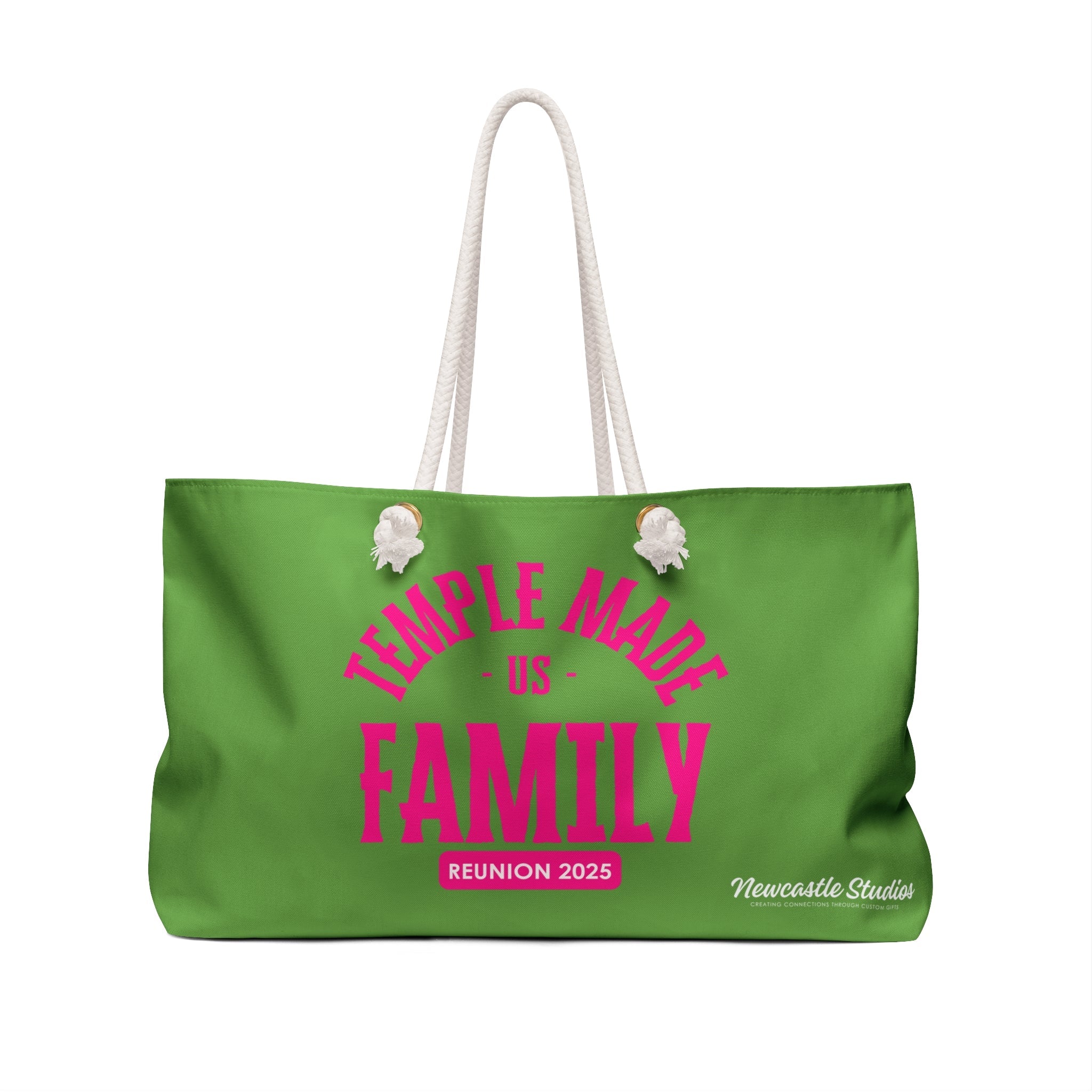 TempleMADE Us Family Weekend Bag (Pink + Green)