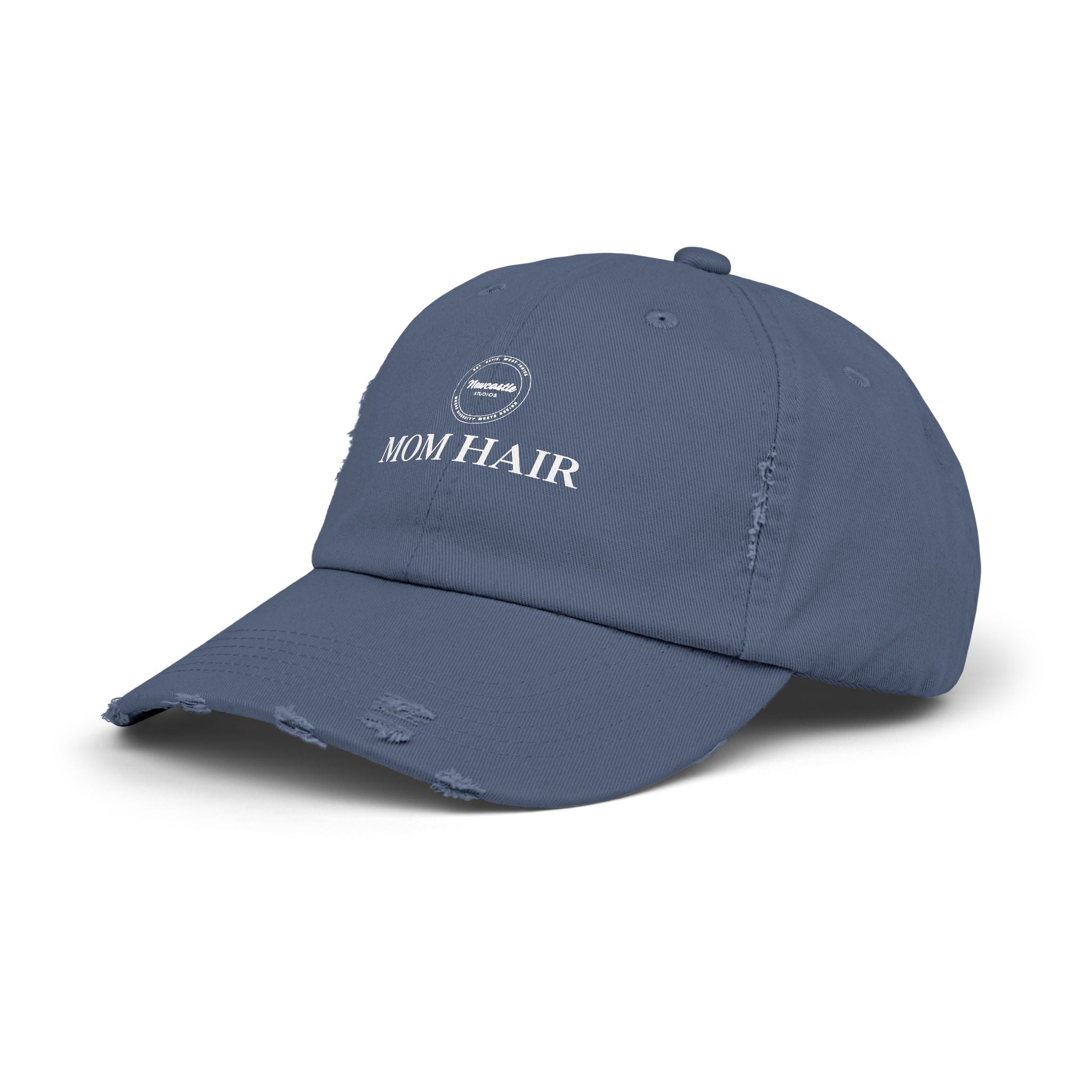 "Mom Hair" Distressed Hat