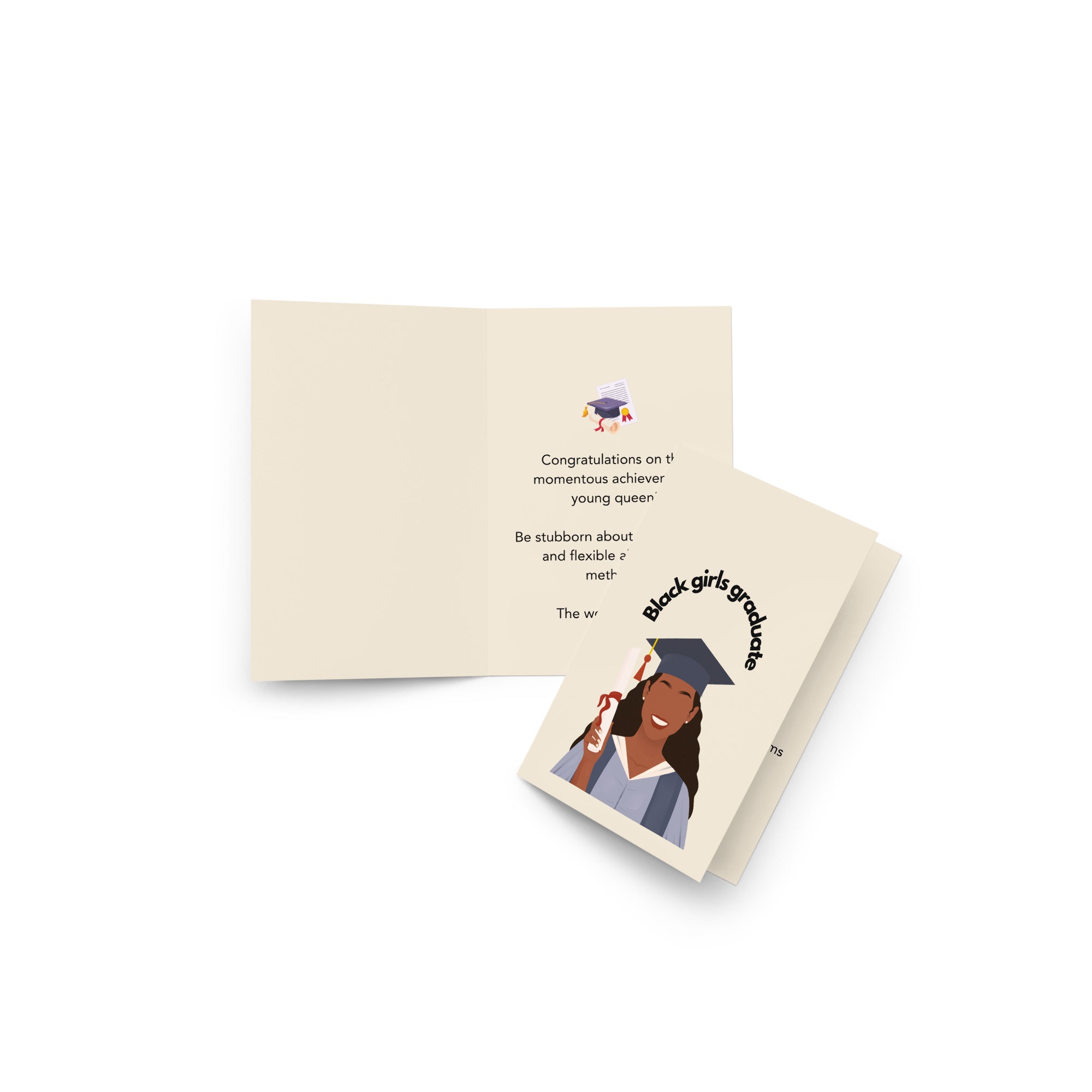 "Black Girls Graduate #2" Greeting Card