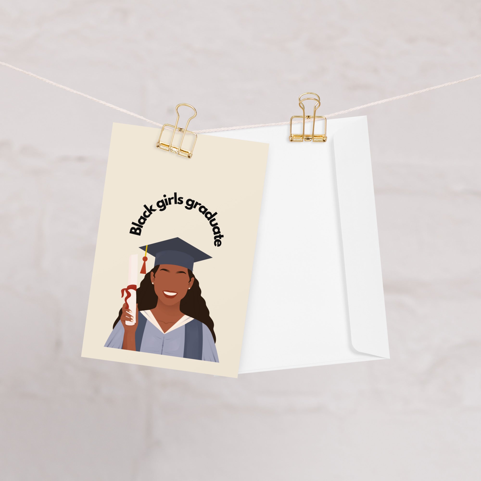 "Black Girls Graduate #2" Greeting Card