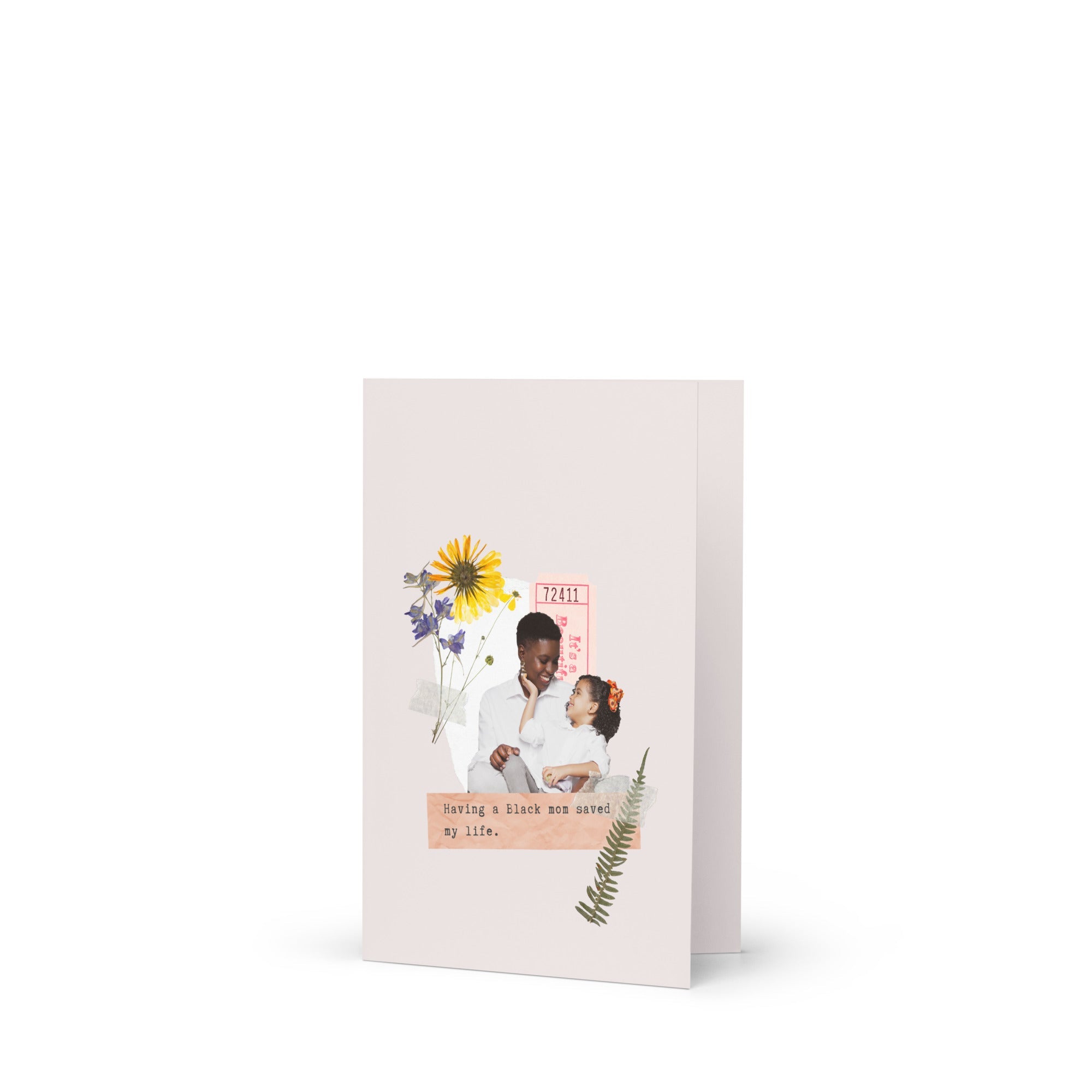 "A Black Mom Saved Me" Greeting Card