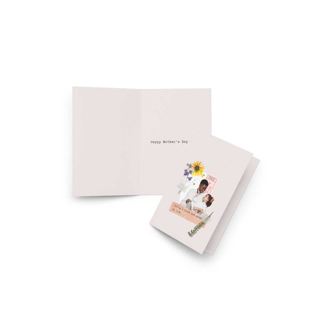 "A Black Mom Saved Me" Greeting Card