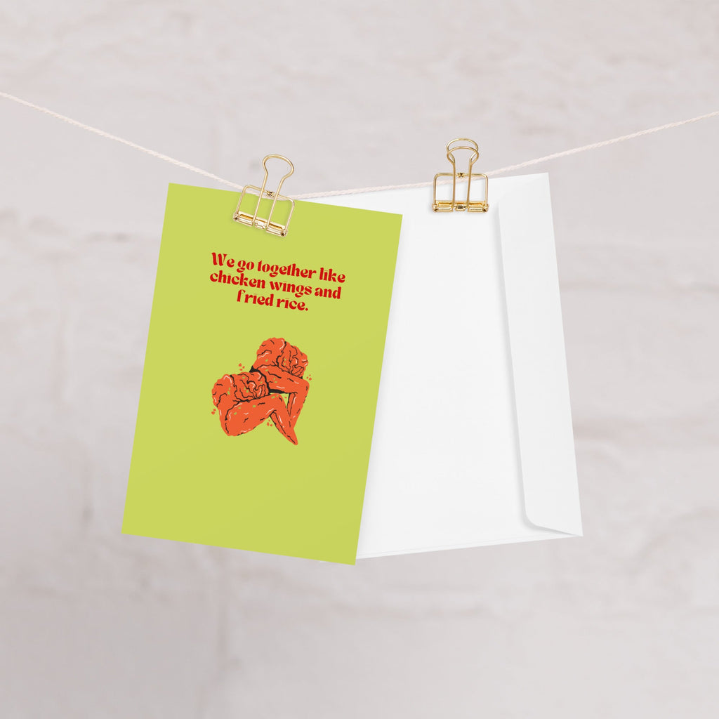 "Chicken Wings and Fried Rice #1" Greeting Card