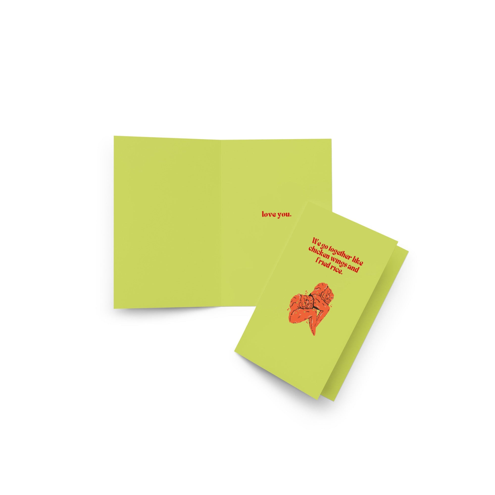 "Chicken Wings and Fried Rice #1" Greeting Card