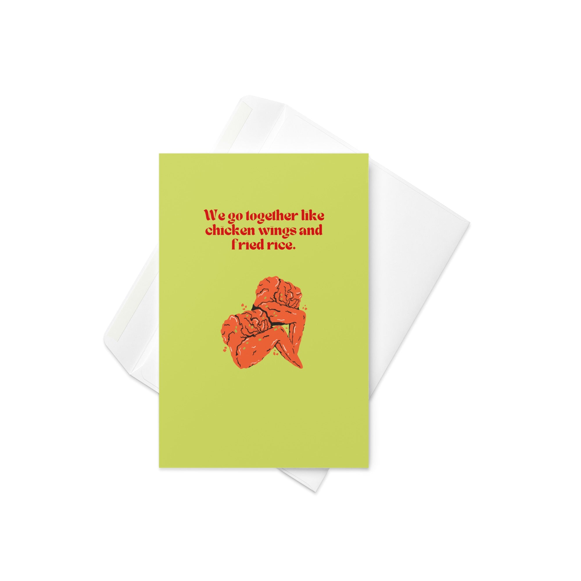 "Chicken Wings and Fried Rice #1" Greeting Card