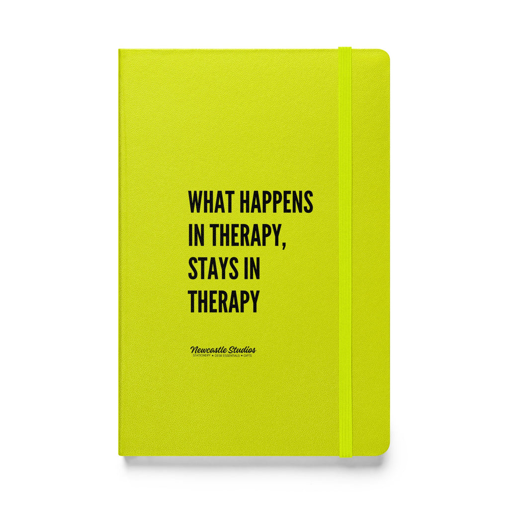 "What Happens in Therapy" Hardcover Notebook