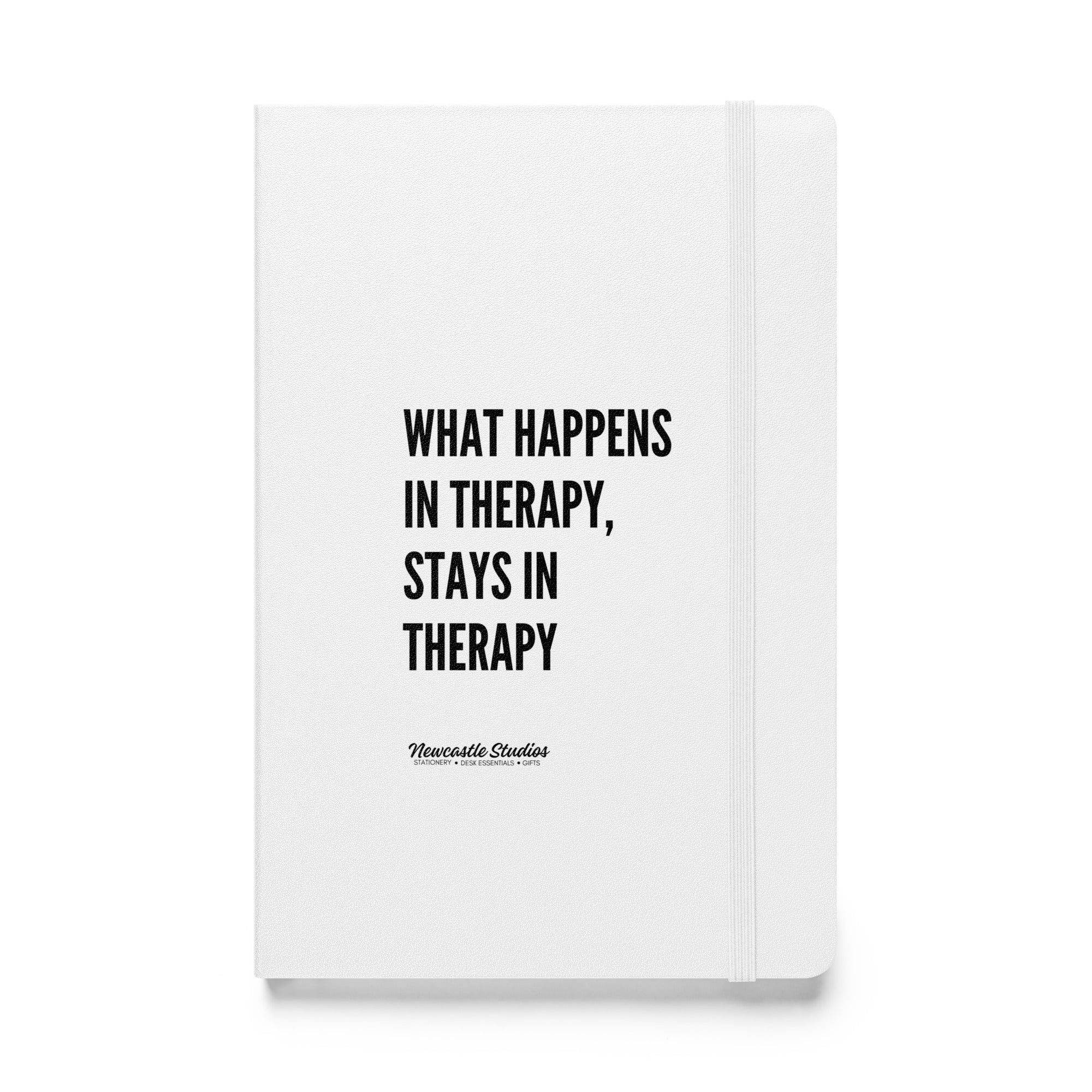 "What Happens in Therapy" Hardcover Notebook