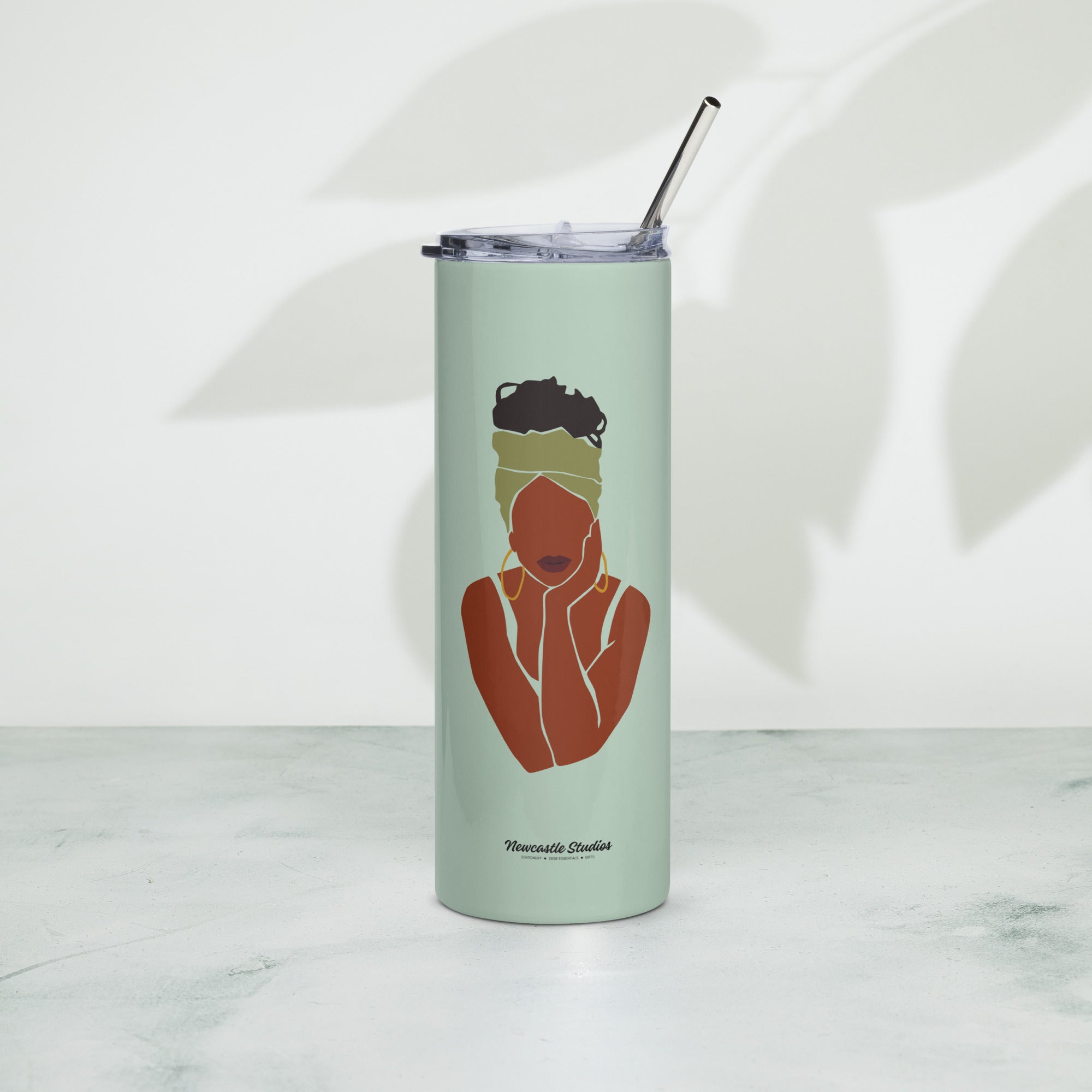 "Sage #1" Slim Tumbler w/ Straw