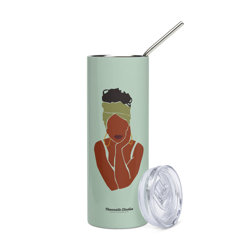 "Sage #1" Slim Tumbler w/ Straw