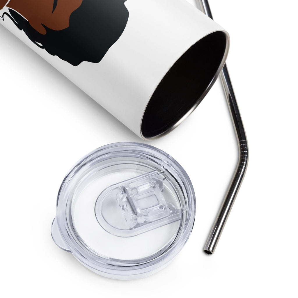 "This Bottle Belongs to a Black Woman #2" Slim Tumbler w/ Straw