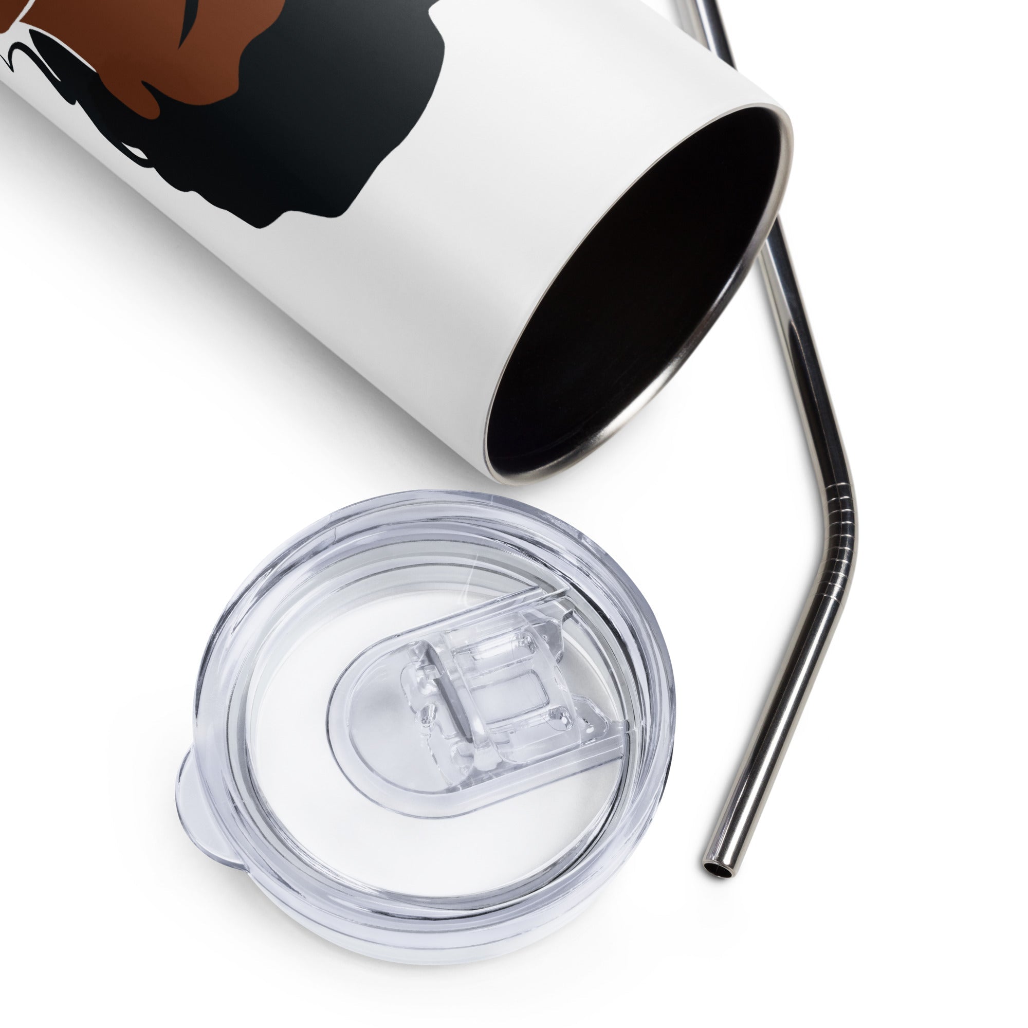 "This Bottle Belongs to a Black Woman #2" Slim Tumbler w/ Straw