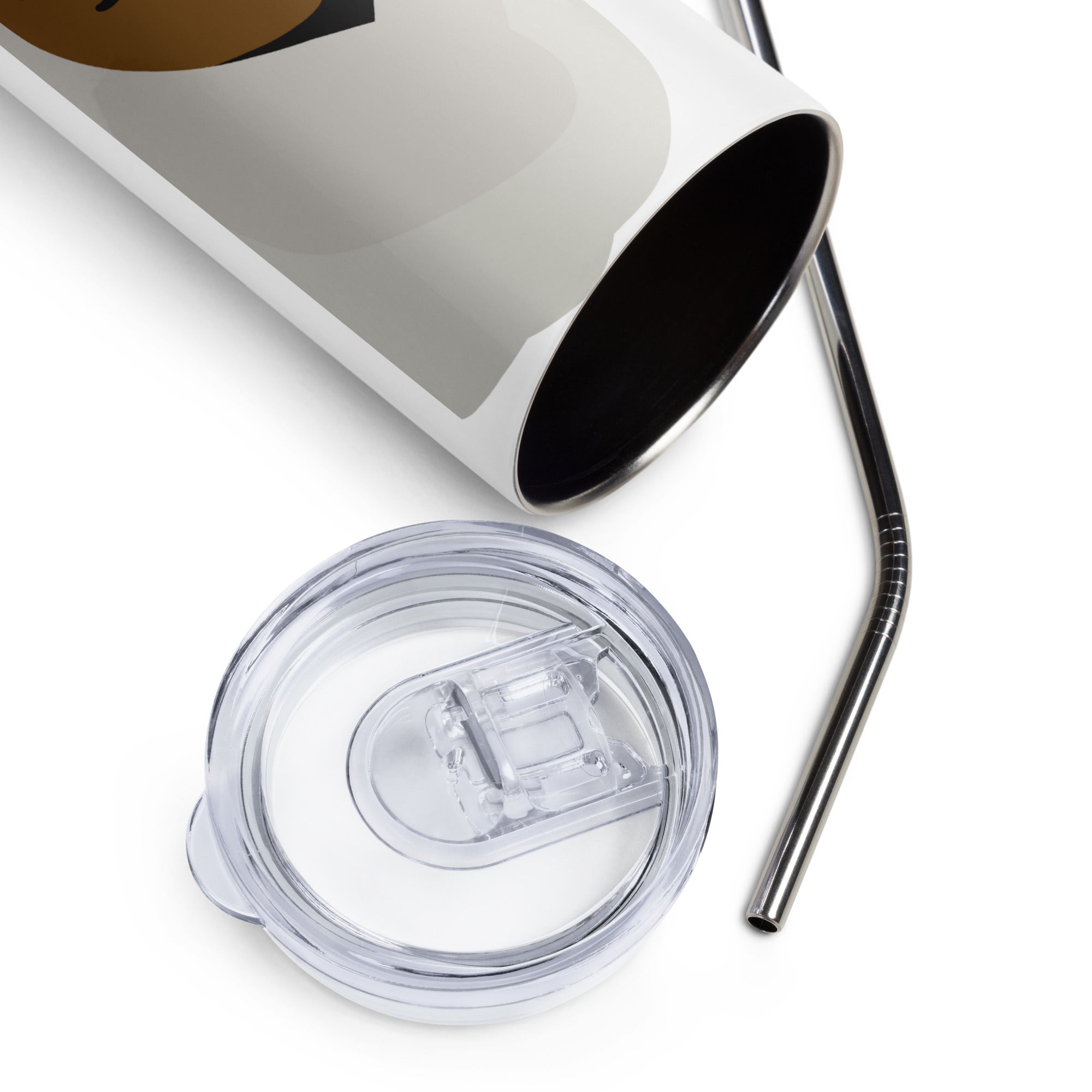 "Sips Tea" Slim Tumbler w/ Straw