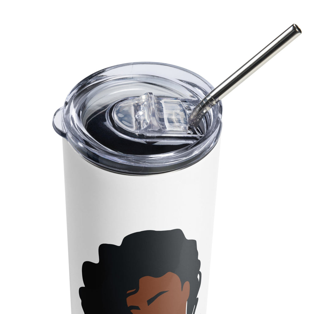 "This Bottle Belongs to a Black Woman #2" Slim Tumbler w/ Straw